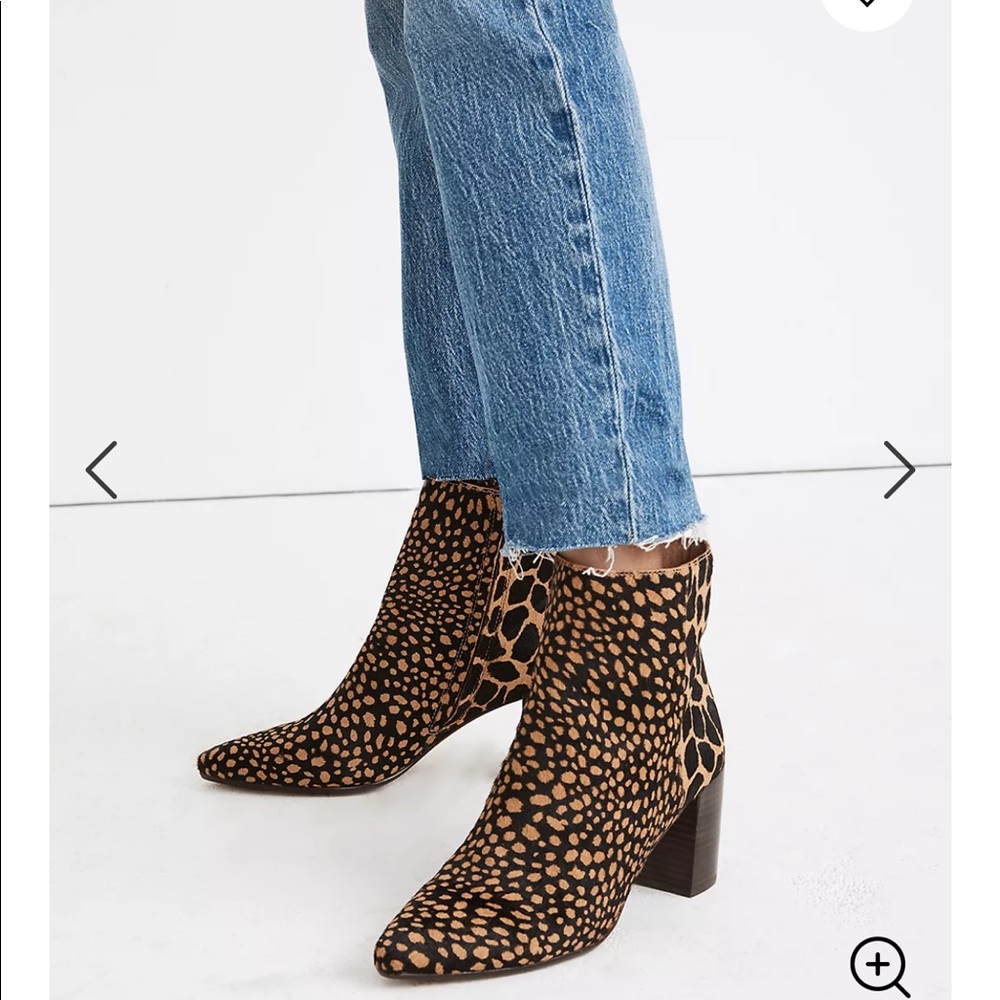 Madewell The Fiona Boot in Spot Mix Calf Hair